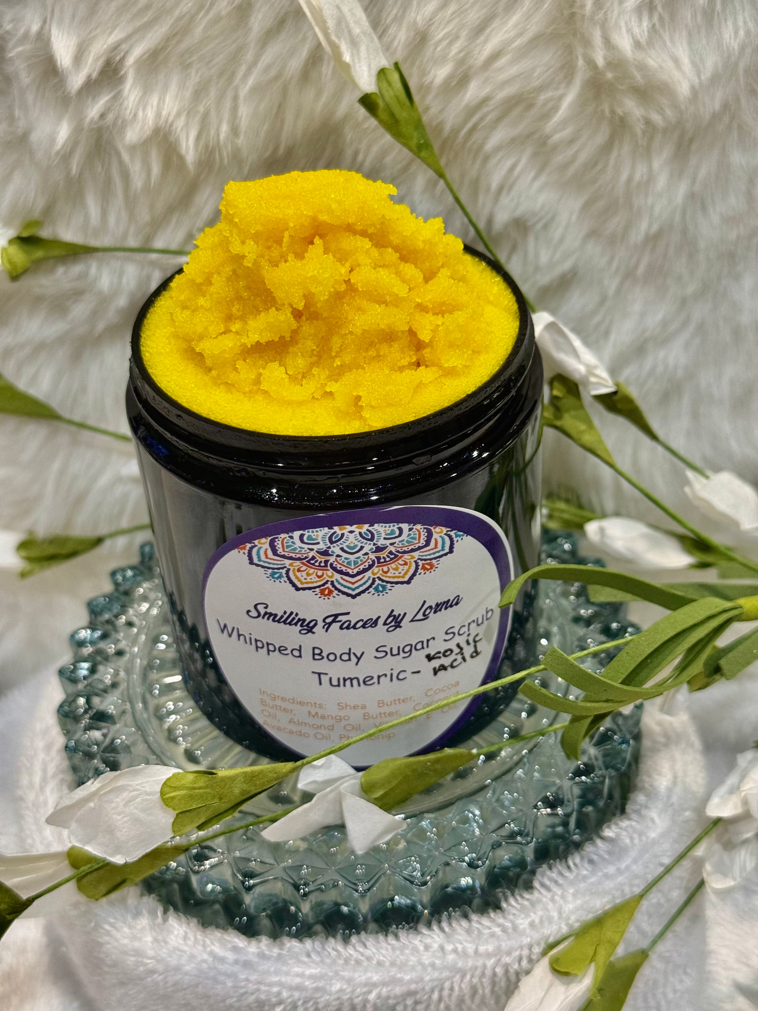 Whip body sugar scrub tumeric and kojic acid