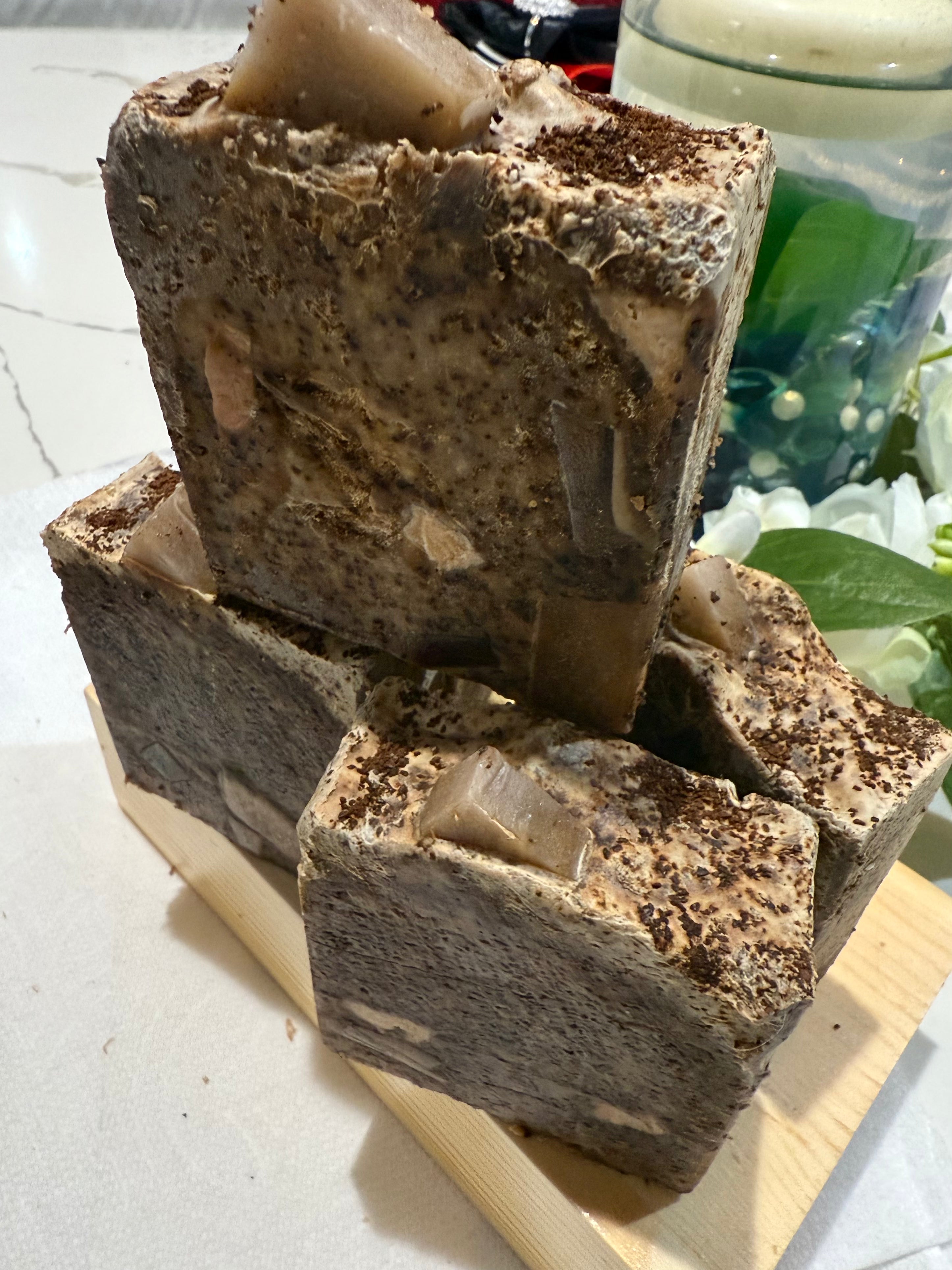 Organic coffee exfoliating soap bar