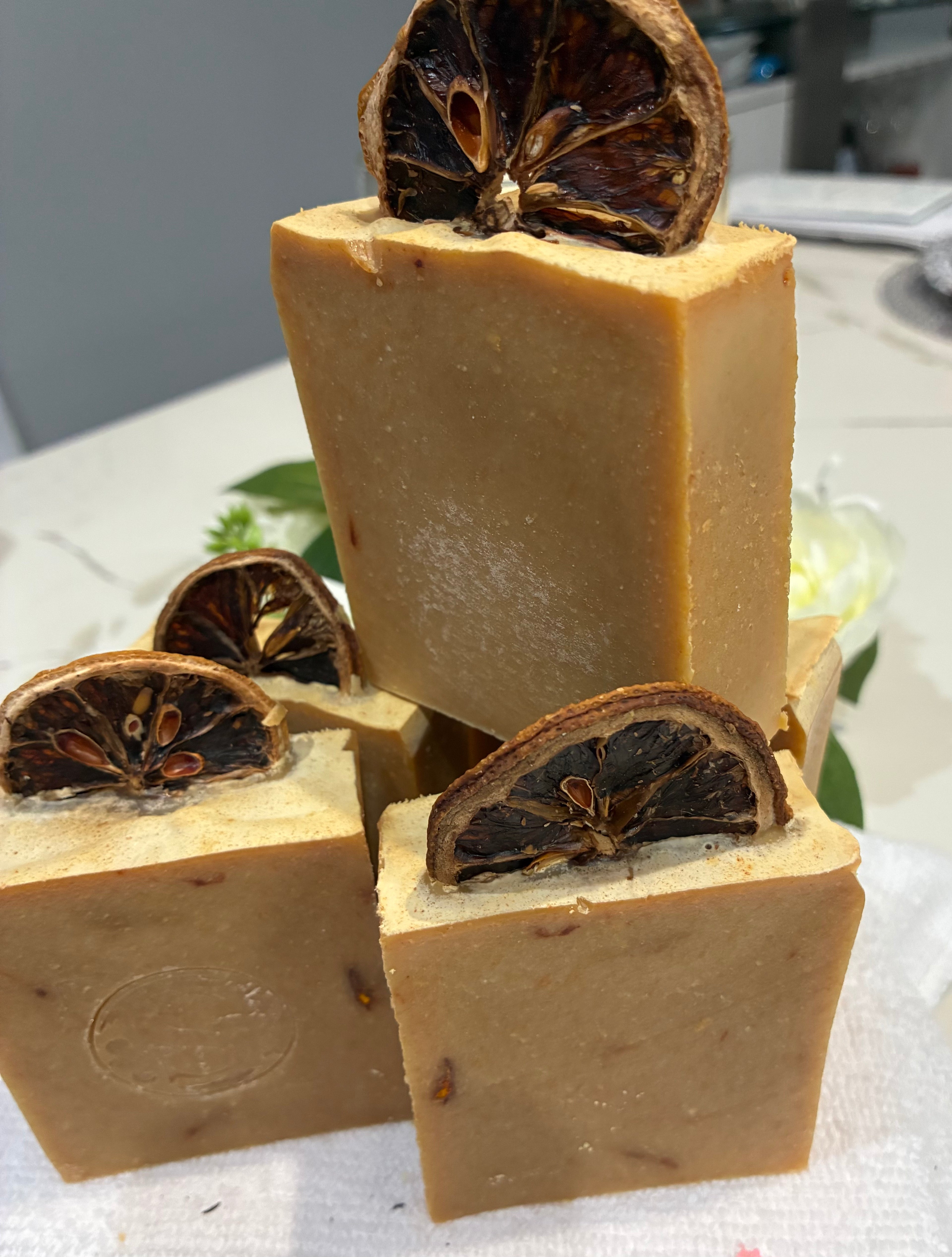 Organic turmeric and lemon soap bar