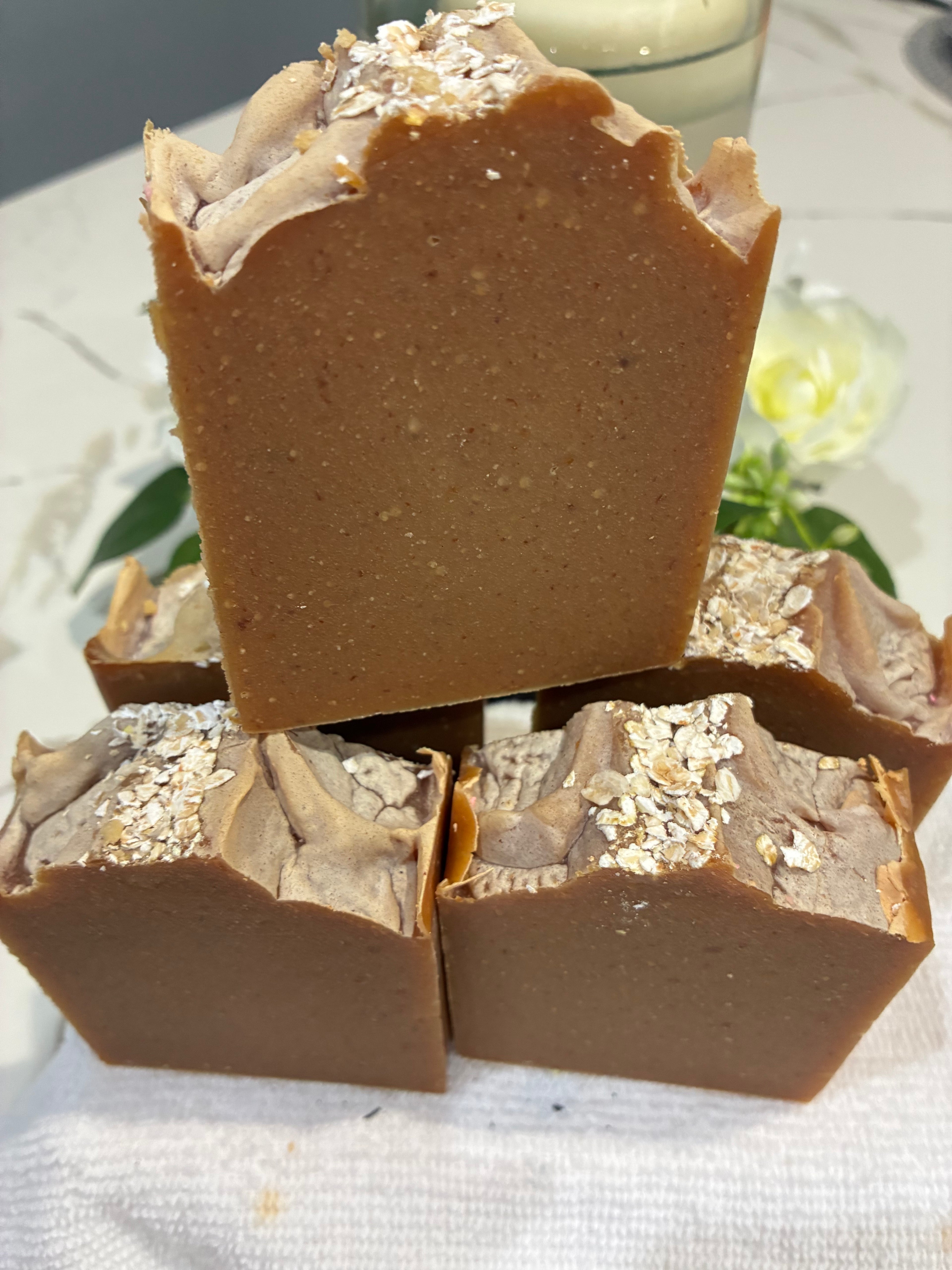 Organic turmeric oatmeal soap bar