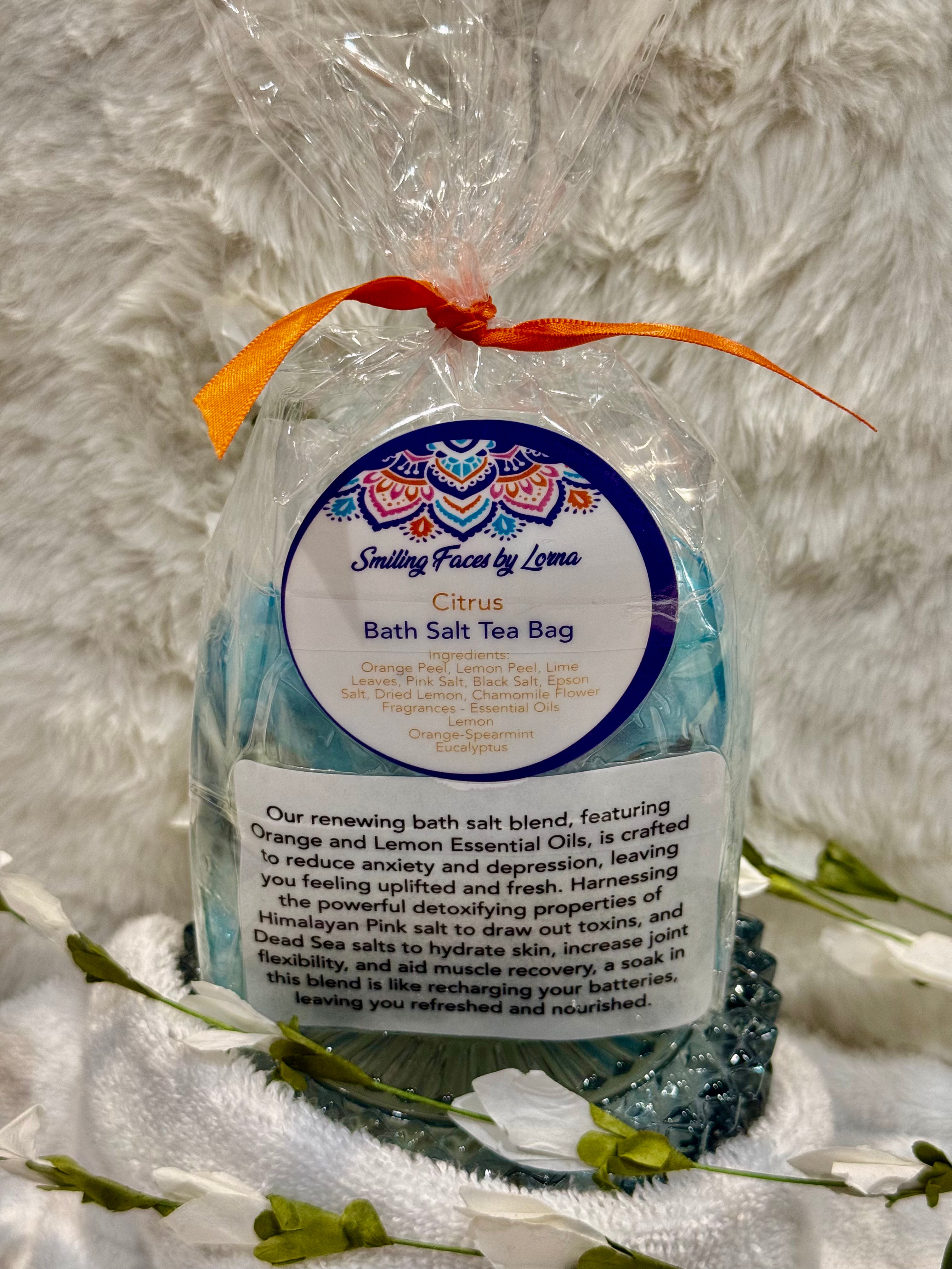 Organic Citrus Bath salt tea bag
