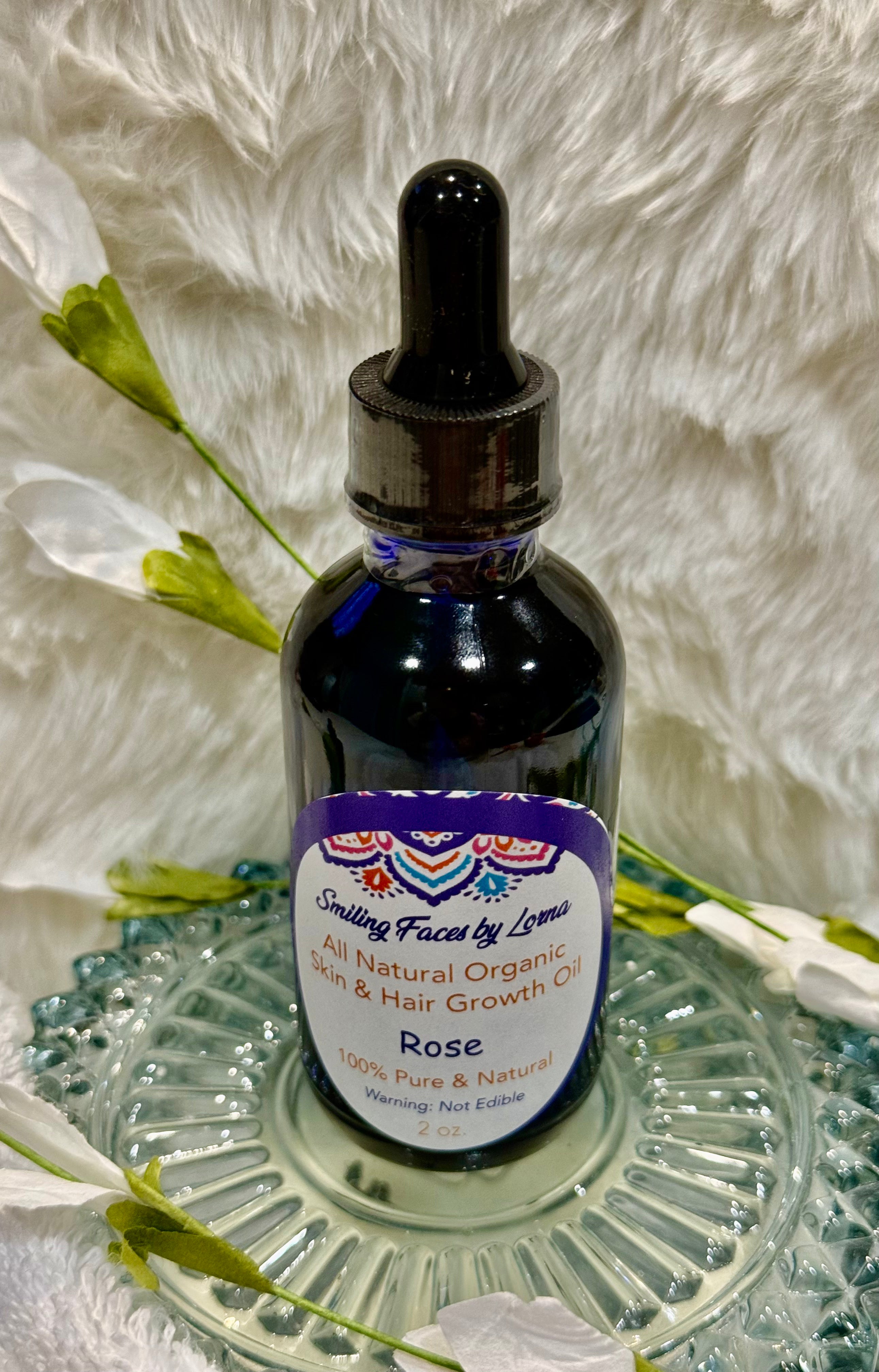 Rose hair and skin oil