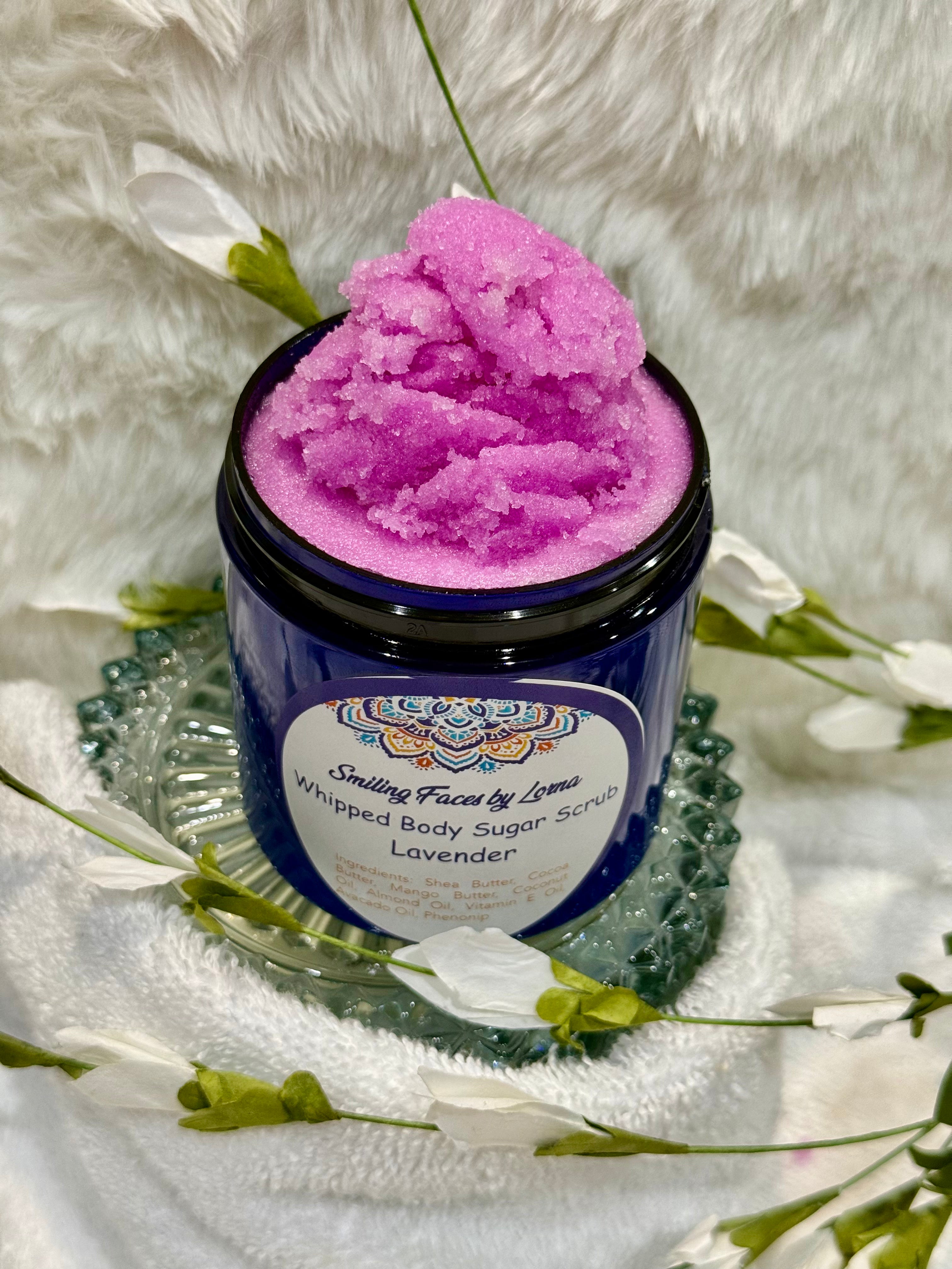 Whipped body sugar scrub lavender