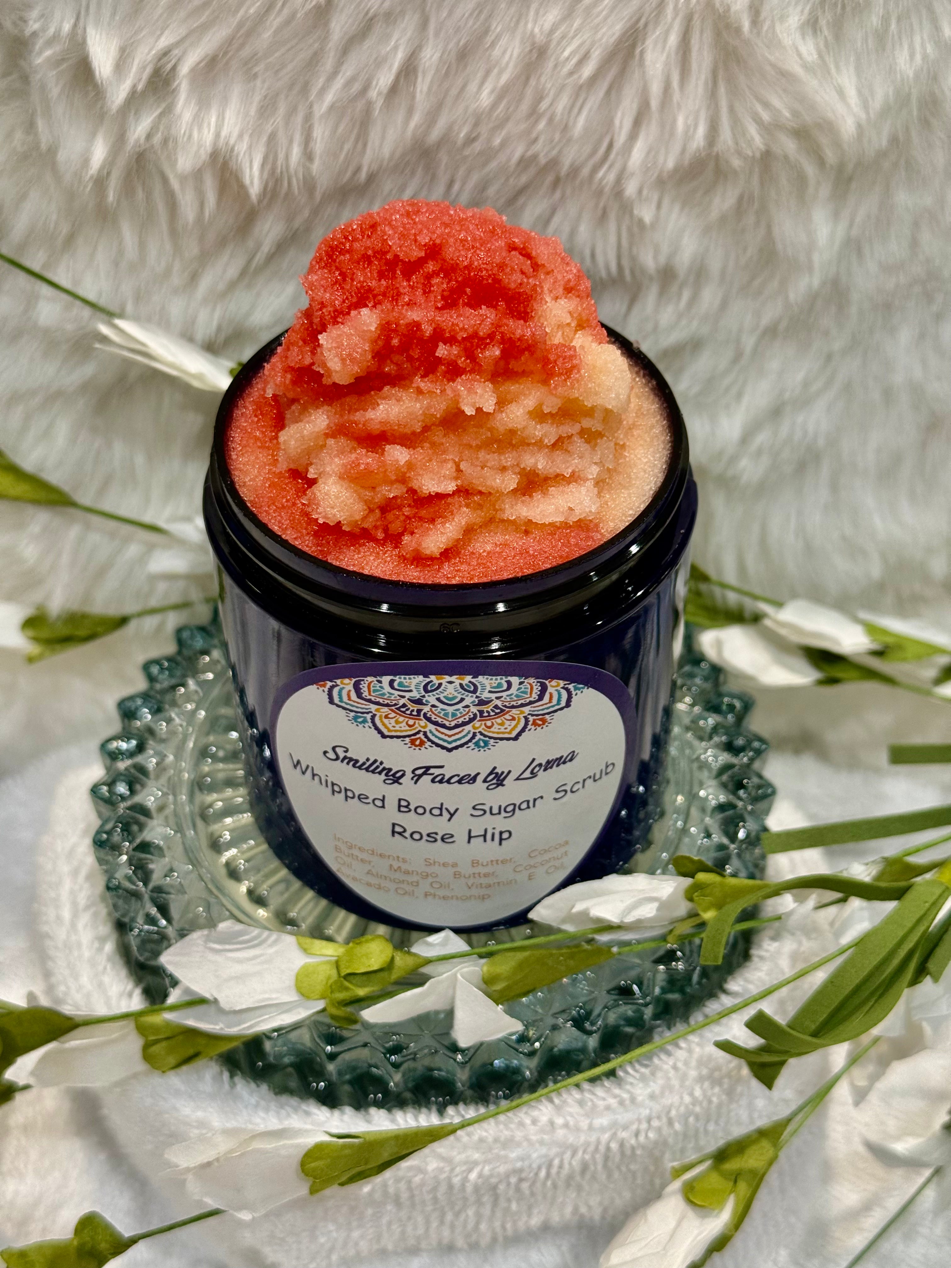Whipped body sugar scrub rose hip